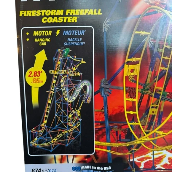 K’Nex Firestorm Freefall Coaster Building Set New - Picture 2 of 11